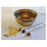 VTG Brass Candle Snuffers Bowl & More