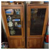 A Pair Of Wood Audio Cabinets Only