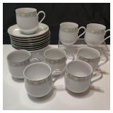 VTG Sango China Daisy Chain 6277 Teacups & Saucers