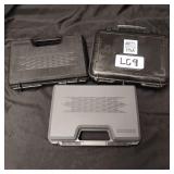 3 Plastic Pistol Cases