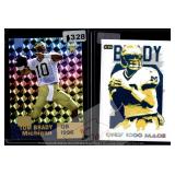 Tom Brady 1996 Michigan Gold Prism Rookie RC