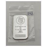 Morgan Design Fine Silver One Ounce Bar $240
