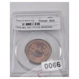 1954-Mo 20C PCGS MS65RB Coin $90