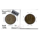 Hungary 1989 10 Forint Coin KM#636 Circulated $130