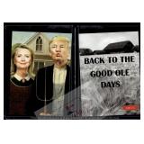 Trump Clinton Pitchfork Parody Card