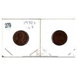 1970-S Lincoln Memorial Cent Copper Coin $130