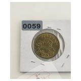 Vintage Brass Car Wash Token HM Mint $130