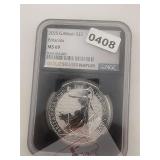 2025 NGC MS69 Britannia 1oz Silver Coin $150