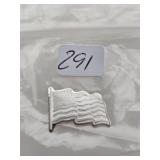 Waving American Flag Silver Bar Art $240