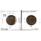 1965 British Caribbean 5 Cents Coin KM-4 $130