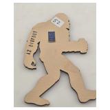 AZ Bigfoot Wood Cutout Wall SILVER BAR $52