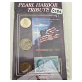 Pearl Harbor Tribute Silver Nickel & Stamp$130