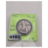 1920 Pilgrim Tercentenary Silver Half $220