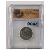 1957 Denmark 10 Ore ICG Genuine Silver $130