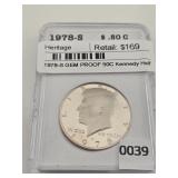 1978-S GEM PROOF 50C Kennedy Half $169