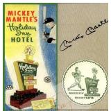 Mickey Mantle Holiday Inn Card Auto Facsimile