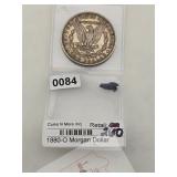 1880-O Morgan Silver Dollar Coin $400