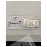 John Hancock Silver Bar Art Ingot $350