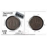 Jamaica 1987 20 Cents Coin KM#48 $130