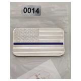 Thin Blue Line American Flag Silver Bar $268