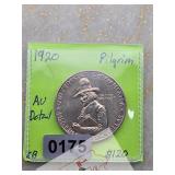 1920 Pilgrim Silver Commemorative Dollar $240