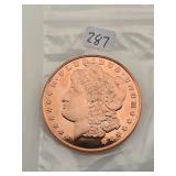 Morgan Design Copper Round Proof Like $130