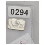 Black Hand Bullion Hand Silver Bar $130