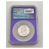 1963 Washington Quarter PF 67 NGC Coin Slabbed$525