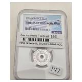 1954 Greece 5L BU NGC Copper-Nickel $190