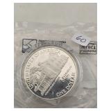 1990 Eisenhower Proof Silver Dollar $240