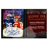 Iconic Ink Mahomes Barkley Facsimile Autos