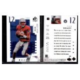Tom Brady 2000 SP Authentic Rookie Reprint Card
