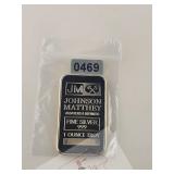 Johnson Matthey 1 Ounce Fine Silver Bar $164