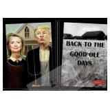 Trump Clinton Pitchfork Political Parody Card