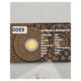 2025 Niue 50 Cents Aztec Sun Stone $130