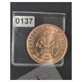 Crescent City Silver Copper Round $130