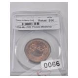 1954-Mo 20C PCGS MS65RB Coin $90