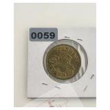 Vintage Brass Car Wash Token HM Mint $130