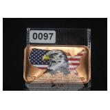 USA FLAG EAGLE .999 COPPER BULLION BAR $130