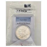 1992 PCGS MS69 Silver American Eagle $378