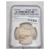 1977-D MS66 Eisenhower IKE Dollar Coin $750