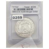 1885-O AU55 Silver Morgan Dollar $678