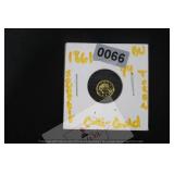 1861 Cali-Gold souvenir token BU $130