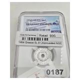 1954 Greece 5 Lepta BU NGC Copper-Nickel $190