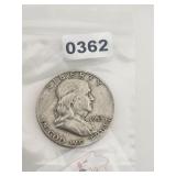 1953 Franklin Half Dollar Silver Coin $130