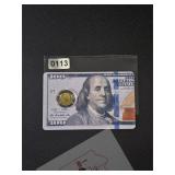 1/1000 Silver Proof Note Coin $130