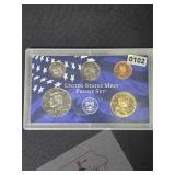 2001 S US Mint Proof Set Copper Cent $130