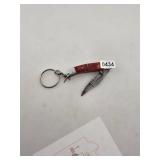 Damascus Steel Folding Knife Keychain $130