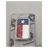 Scottsdale Mint Texas Flag Silver Bar $240