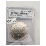 1995-D Gymnastics Silver Dollar MS69 $398